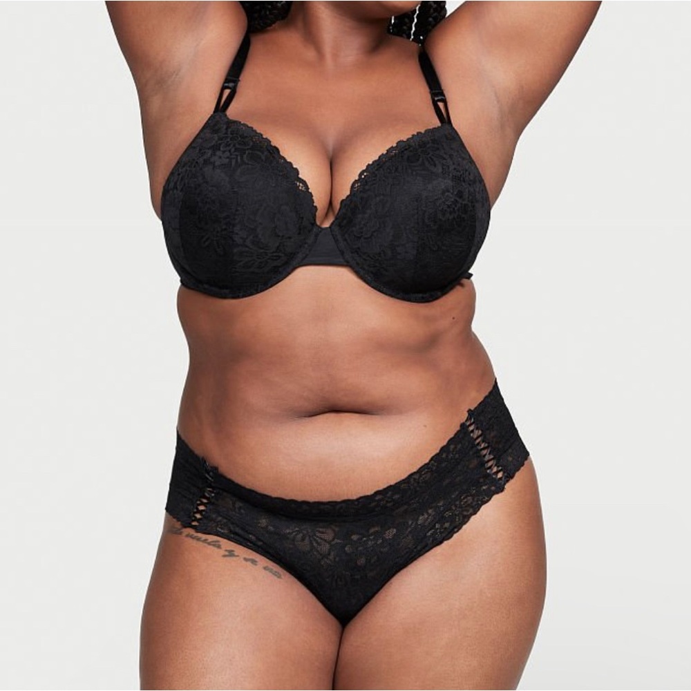 NWT Victoria Secret Panty - Black - Size L